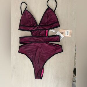 Bright pink bodysuit